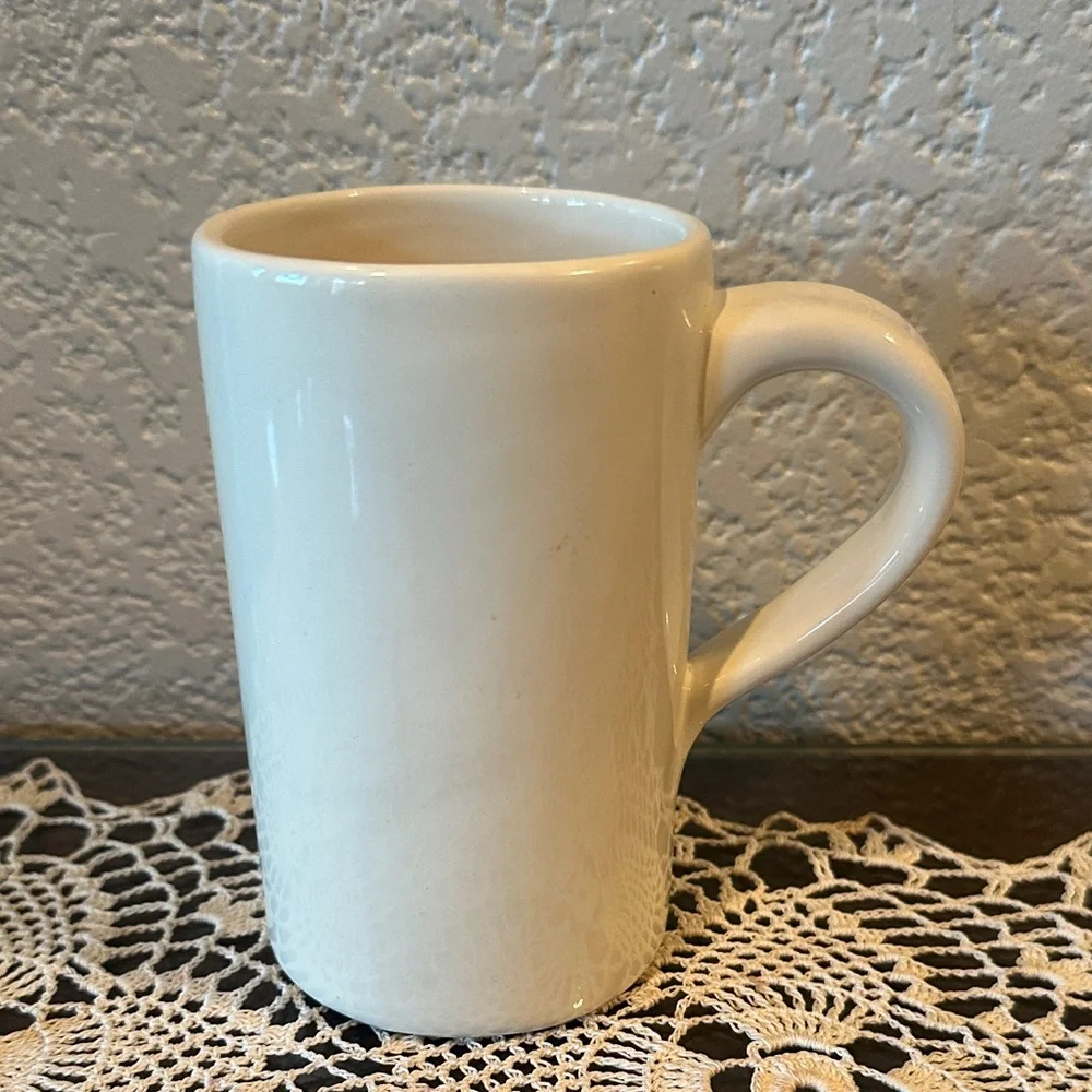 Pottery Barn Studio Cream Coffee Tea Mug by Barbara Eigen